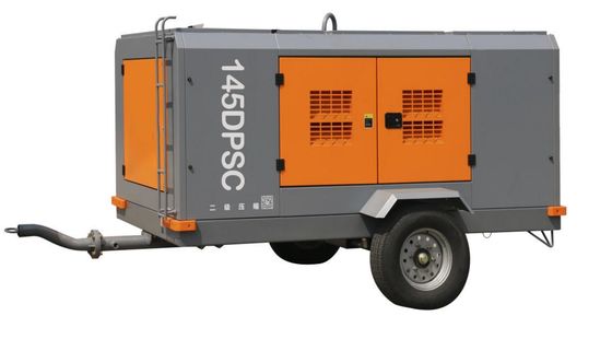 GENWELD 188HP Diesel Portable Screw Compressor with Yuchai 140KW Engine 2 Wheel Two-stage Compression 17/15 m3/min FAD